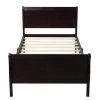 41.3 in. W Espresso Twin Wood Frame Platform Bed with Headboard & Footboard by Z-joyee