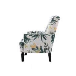 Flower Linen Upholstered Couch Armchair Set of 1 by Z-joyee -Cheap Z-joyee Store flower z joyee accent chairs p q202200335 e1 1000