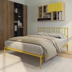Vintage Look Gold Queen Size Platform Bed with Headboard by Z-joyee -Cheap Z-joyee Store gold z joyee platform beds f fb857216408 31 1000