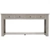 Rustic 63 in. Gray Wash Standard Rectangle Wood Console Table with 4 Drawers by Z-joyee