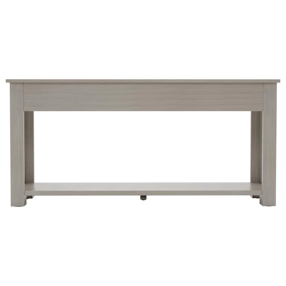 Rustic 63 in. Gray Wash Standard Rectangle Wood Console Table with 4 Drawers by Z-joyee 3 Rustic 63 in. Gray Wash Standard Rectangle Wood Console Table with 4 Drawers by Z-joyee - Image 3