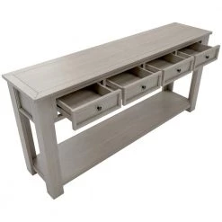 Rustic 63 in. Gray Wash Standard Rectangle Wood Console Table with 4 Drawers by Z-joyee 14 Rustic 63 in. Gray Wash Standard Rectangle Wood Console Table with 4 Drawers by Z-joyee -Cheap Z-joyee Store gray wash z joyee console tables ly wf287219aae 77 1000