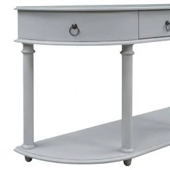 Gray Washed Half Moon Solid Wood Frame Storage Chest with Single Drawer by Z-joyee -Cheap Z-joyee Store gray washed z joyee accent cabinets lyac467aae 44 1000