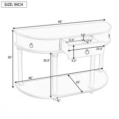 Gray Washed Half Moon Solid Wood Frame Storage Chest with Single Drawer by Z-joyee -Cheap Z-joyee Store gray washed z joyee accent cabinets lyac467aae 4f 1000