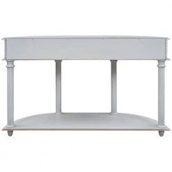 Gray Washed Half Moon Solid Wood Frame Storage Chest with Single Drawer by Z-joyee -Cheap Z-joyee Store gray washed z joyee accent cabinets lyac467aae 66 1000