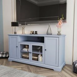 Gray Wood Storage Cabinet with 2 Drawers, 2 Cabinets and 1 Shelf by Z-joyee -Cheap Z-joyee Store gray z joyee accent cabinets lyac841aae 31 1000