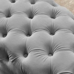 18.89 in. H x 51.18 in. W x 19.68 in. D Gray Button-Tufted Ottoman Bench Upholstered Velvet Footrest Stool Accent Bench by Z-joyee -Cheap Z-joyee Store gray z joyee bedroom benches p s202200335 1f 1000