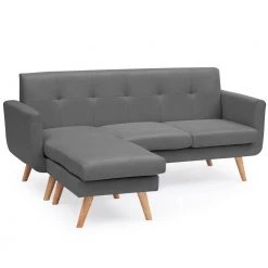 Gray Cotton Variable Bed Sofa Living Room Folding Sofa by Z-joyee