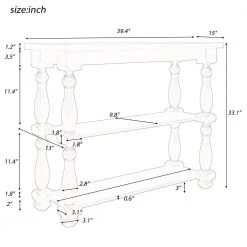 39.4 in. Gray Standard Rectangle Wood Console Table with 2-Shelves by Z-joyee 12 39.4 in. Gray Standard Rectangle Wood Console Table with 2-Shelves by Z-joyee -Cheap Z-joyee Store gray z joyee console tables f fb857220139 4f 1000