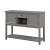 Retro 45.2 in. Gray Standard Rectangle Wood Console Table with Drawer by Z-joyee
