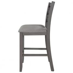 5-Piece Square Gray Wood Top Dining Room Set Seats 4 by Z-joyee -Cheap Z-joyee Store gray z joyee dining room sets ly st000034aae 1f 1000