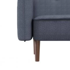 Gray Fabric Futon Sofa Bed for Living Room with Solid Wood Leg by Z-joyee -Cheap Z-joyee Store gray z joyee futons p q202200277 76 1000