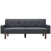 Gray Linen Futon Sofa Bed by Z-joyee
