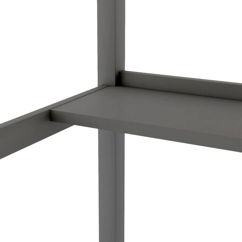 Gray Wooden Full Size Loft Bed with Storage Shelves and Under-bed Desk by Z-joyee 7 Gray Wooden Full Size Loft Bed with Storage Shelves and Under-bed Desk by Z-joyee - Image 7