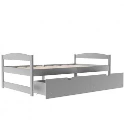 Wood Gray Twin Size Platform Bed with 2-Drawers by Z-joyee -Cheap Z-joyee Store gray z joyee platform beds f fb857216774 44 1000