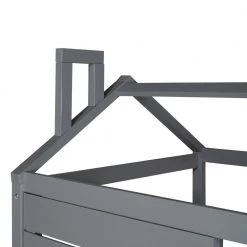Wood Gray Twin Size House Bed with Trundle by Z-joyee -Cheap Z-joyee Store gray z joyee platform beds f fb857217047 c3 1000
