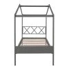 Wood Gray Twin House Bed with Storage Space by Z-joyee