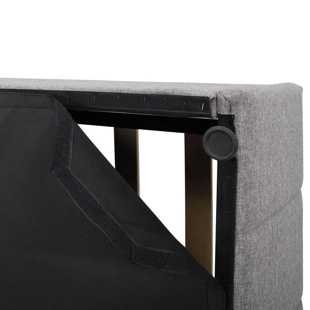 Upholstered Gray Full Platform Bed with with a Hydraulic Storage System by Z-joyee 5 Upholstered Gray Full Platform Bed with with a Hydraulic Storage System by Z-joyee - Image 5