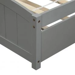 Wood Gray Twin Size Platform Bed with Trundle by Z-joyee -Cheap Z-joyee Store gray z joyee platform beds f fb857218167 4f 1000