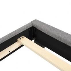 Upholstered Gray Queen Size Platform Bed with Headboard by Z-joyee -Cheap Z-joyee Store gray z joyee platform beds f fb857218525 1f 1000