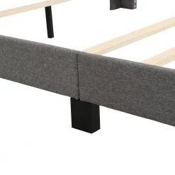 Upholstered Gray Queen Size Platform Bed with Headboard by Z-joyee -Cheap Z-joyee Store gray z joyee platform beds f fb857218525 44 1000