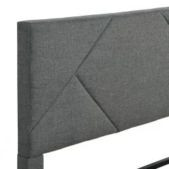 Upholstered Gray Full Size Platform Bed with Headboard by Z-joyee -Cheap Z-joyee Store gray z joyee platform beds f fb857219676 1f 1000