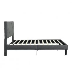 Upholstered Gray Full Size Platform Bed with Headboard by Z-joyee -Cheap Z-joyee Store gray z joyee platform beds f fb857219676 4f 1000