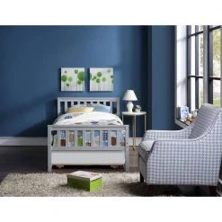 Gray Twin Bed with Trundle Platform Bed Frame with Headboard and Footboard 79.5 in. L x 42 in. W x 33.5 in. H by Z-joyee -Cheap Z-joyee Store gray z joyee platform beds yqj w50422210 40 1000