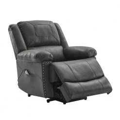 37 in. Gray Power Lift Chair with Adjustable Massage Function Recliner Chair with Heating System for Living Room by Z-joyee -Cheap Z-joyee Store gray z joyee recliners ljp sg000224aaa 4f 1000