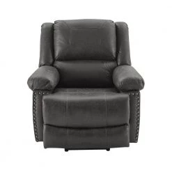 37 in. Gray Power Lift Chair with Adjustable Massage Function Recliner Chair with Heating System for Living Room by Z-joyee