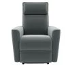 Gray Polyester Recliner Chair with Padded Seat Microfiber Manual Reclining Sofa by Z-joyee