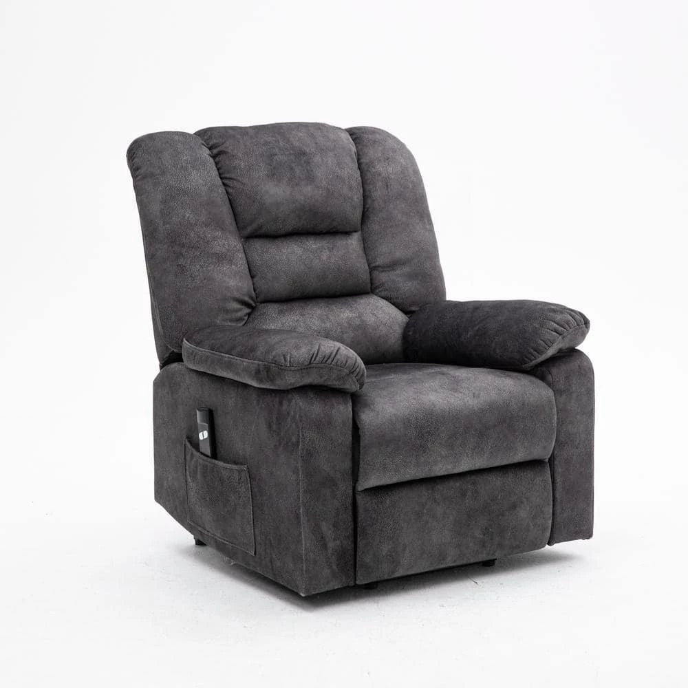 Gray Polyester Lift Chair Recliners Power Lift Recliner Adjustable Electric Chair For Elderly by Z-joyee 3 Gray Polyester Lift Chair Recliners Power Lift Recliner Adjustable Electric Chair For Elderly by Z-joyee - Image 3
