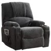 Gray Fabric Electric Power Lift Recliner Chair Sofa for Elderly by Z-joyee