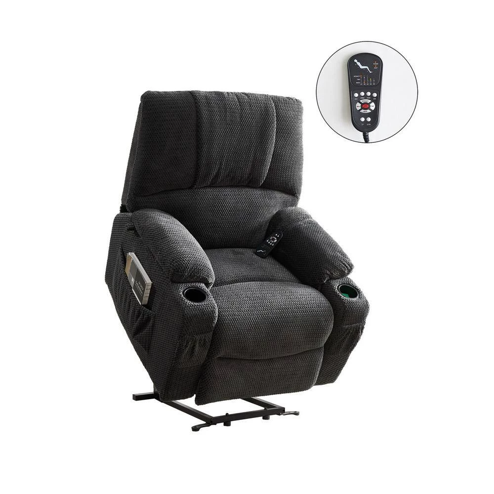 Gray Fabric Electric Power Lift Recliner Chair Sofa for Elderly by Z-joyee 3 Gray Fabric Electric Power Lift Recliner Chair Sofa for Elderly by Z-joyee - Image 3