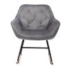Gray Living Room Comfortable Rocking Chair Accent Chair by Z-joyee
