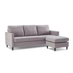 82.6 in. 3-Seater Couch Linen L-Shape Reversible Sectional Sofa in Gray by Z-joyee -Cheap Z-joyee Store gray z joyee sectional sofas ljp wf281313aae 1f 1000
