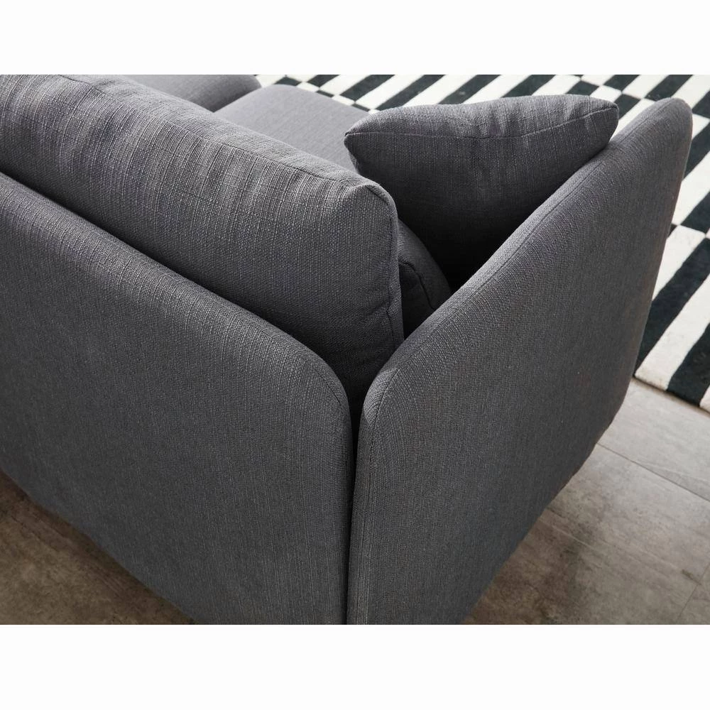 114 in. Square Arm 2-PieceL Shaped Fabric Modern Sectional Sofa in Gray with Removable Cushions by Z-joyee 4 114 in. Square Arm 2-PieceL Shaped Fabric Modern Sectional Sofa in Gray with Removable Cushions by Z-joyee - Image 4