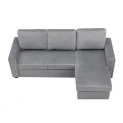 83.46 in. Width Gray Linen Twin Size Sofa Bed by Z-joyee -Cheap Z-joyee Store gray z joyee sofa beds lyws408aae 1f 1000