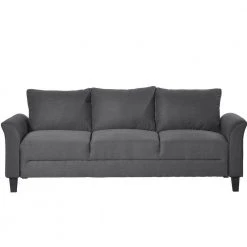 80 in. Square Arm Polyester Modern Straight 3 Piece Sofa Set in Gray by Z-joyee -Cheap Z-joyee Store gray z joyee sofas couches p q202200217 c3 1000