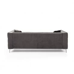 82.3 in. Square Arm Velvet Modern Straight 3-Seat Sofa with Loveseat and Jeweled Button Tufted Copper Nails in Gray by Z-joyee -Cheap Z-joyee Store gray z joyee sofas couches p q202200282 1f 1000