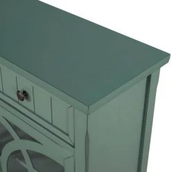 Accent Green Wood Storage Cabinet with Adjustable Shelf and Glass Doors by Z-joyee -Cheap Z-joyee Store green z joyee accent cabinets ly wf284634aad 76 1000