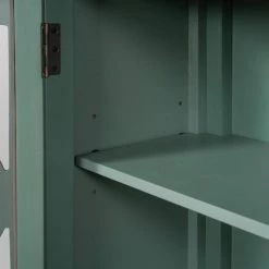 Accent Green Wood Storage Cabinet with Adjustable Shelf and Glass Doors by Z-joyee -Cheap Z-joyee Store green z joyee accent cabinets ly wf284634aad fa 1000