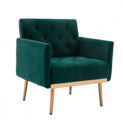 Green Velvet Accent Chair Arm Chair by Z-joyee -Cheap Z-joyee Store green z joyee accent chairs f fb857222577 1f 1000