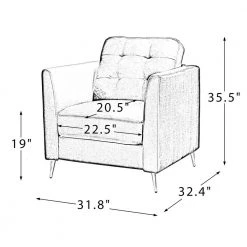 Mordern 31.8 in. W Green Velvet Tuft Arm Chair by Z-joyee 14 Mordern 31.8 in. W Green Velvet Tuft Arm Chair by Z-joyee -Cheap Z-joyee Store green z joyee accent chairs ly w113754248 4f 1000