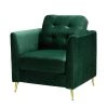 Mordern 31.8 in. W Green Velvet Tuft Arm Chair by Z-joyee