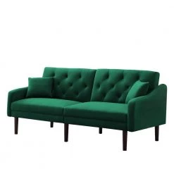 72.8 in. Green Velvet Futon Sofa Sleeper with 2-Pillows by Z-joyee 8 72.8 in. Green Velvet Futon Sofa Sleeper with 2-Pillows by Z-joyee -Cheap Z-joyee Store green z joyee futons p s202200225 c3 1000