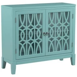 Green Wood Accent Buffet Sideboard Storage Cabinet with Doors and Adjustable Shelf by Z-joyee -Cheap Z-joyee Store green z joyee sideboards buffet tables ly wf285477aag 44 1000