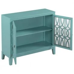 Green Wood Accent Buffet Sideboard Storage Cabinet with Doors and Adjustable Shelf by Z-joyee -Cheap Z-joyee Store green z joyee sideboards buffet tables ly wf285477aag 77 1000