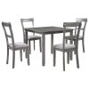 3-Piece Round Natural MDF Top Dining Room Set Seats 6 by Z-joyee