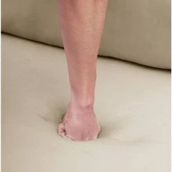 67.9 in. Light Beige Velvet 2-Seats Loveseats with Metal Feet by Z-joyee -Cheap Z-joyee Store light beige z joyee loveseats p s202200270 fa 1000